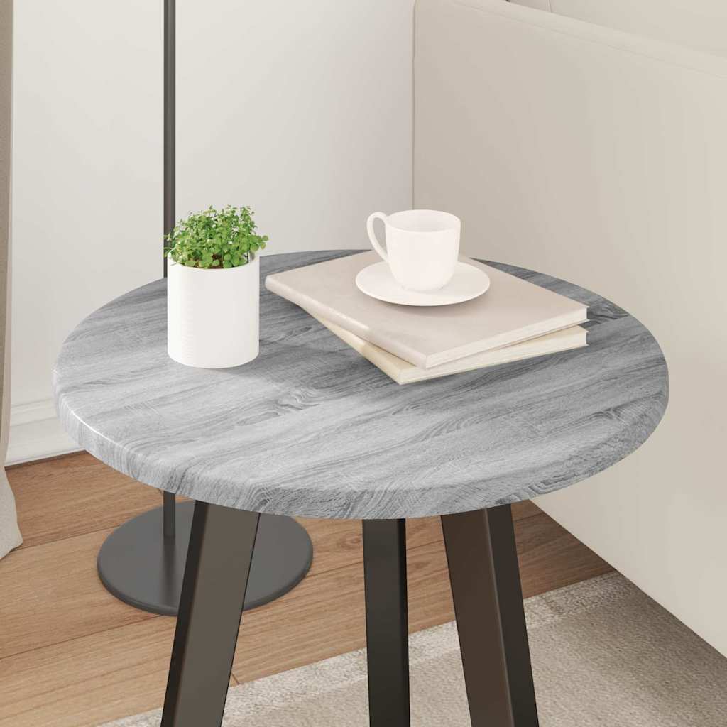 Deska Stolu Ø 40 X 1,5 Cm Kulatý Kompozitní Dřevo Šedý Sonoma