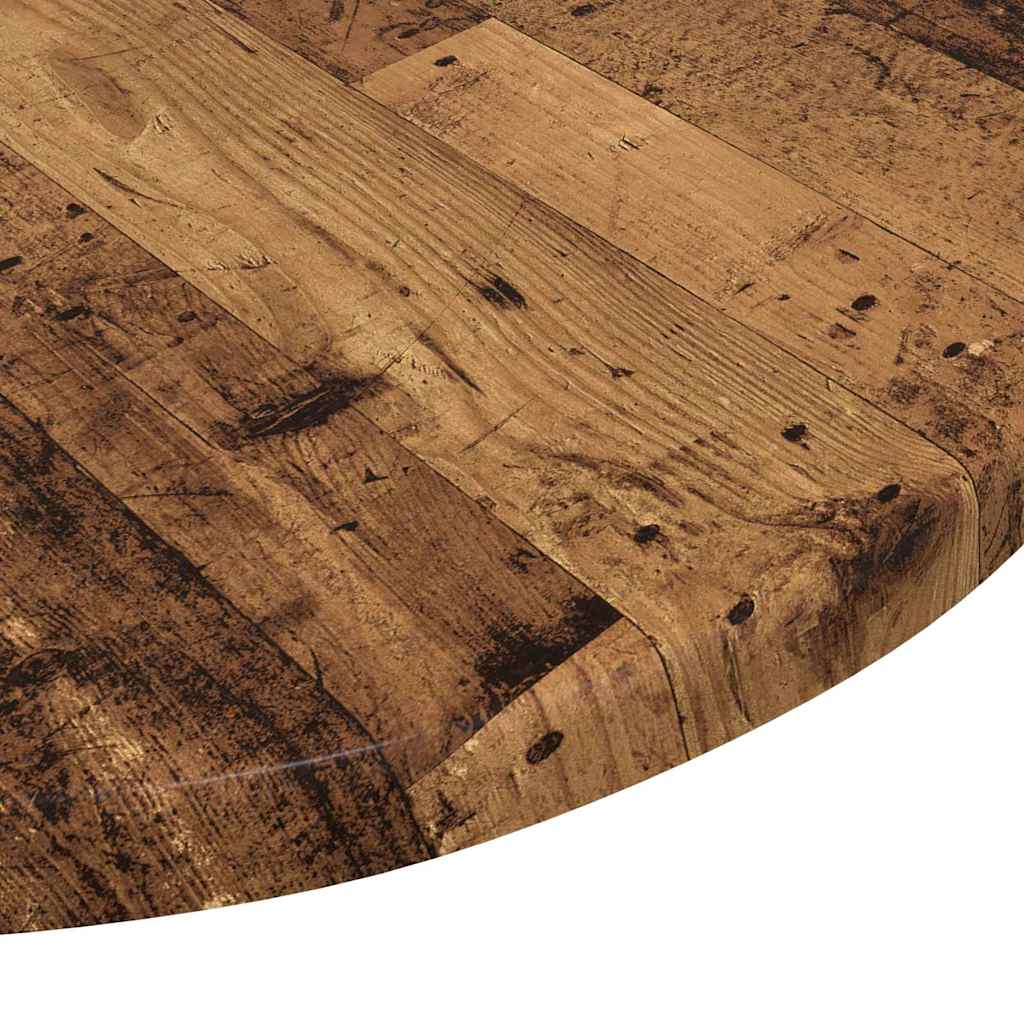 Deska Stolu Ø 40 X 1,5 Cm Kulatý Kompozitní Dřevo Staré Dřevo