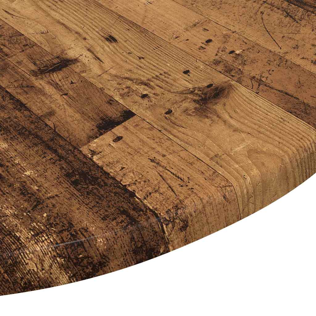 Deska Stolu Ø 50 X 1,5 Cm Kulatý Kompozitní Dřevo Staré Dřevo