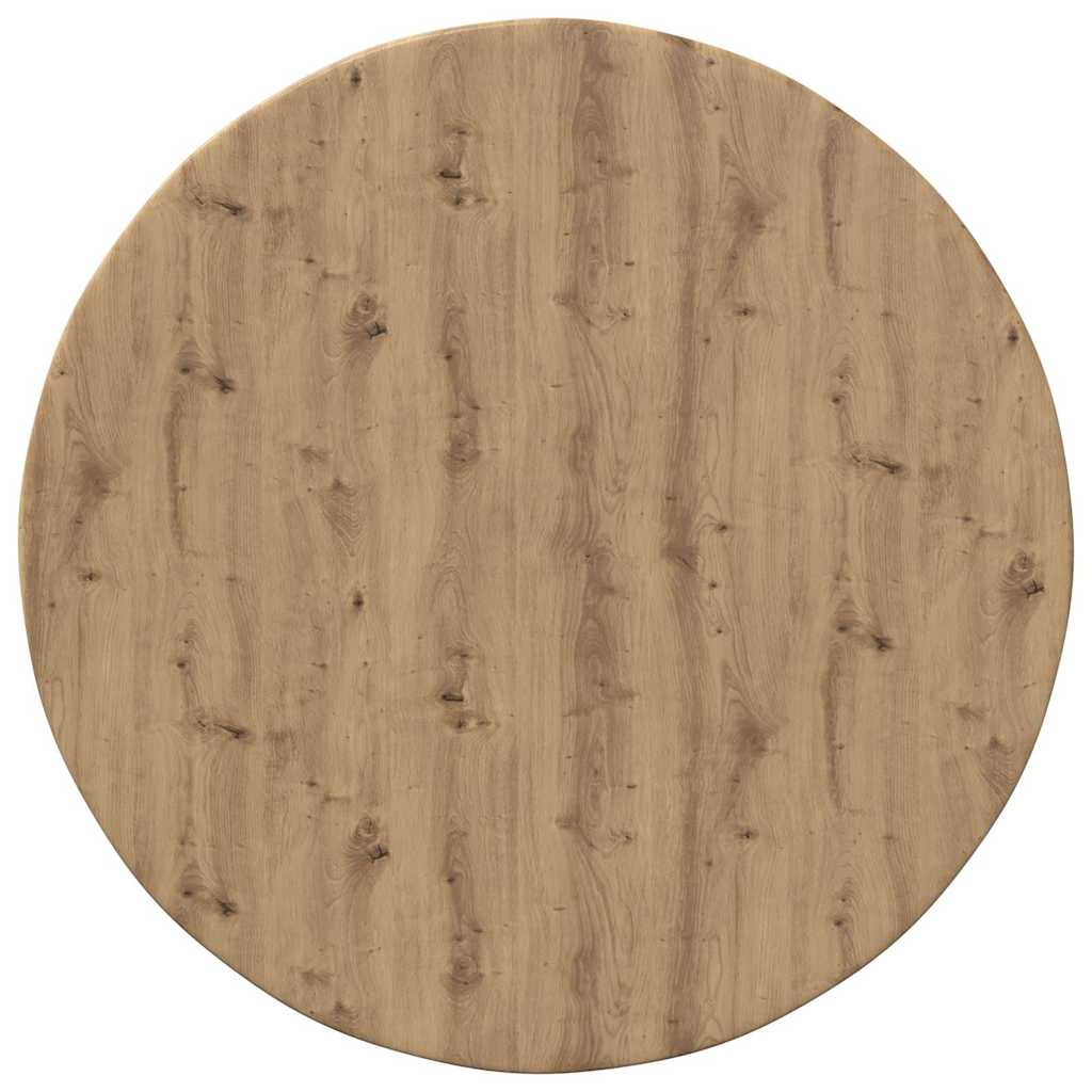 Deska Stolu Ø 50 X 1,5 Cm Kulatý Kompozitní Dřevo Dub Artisan