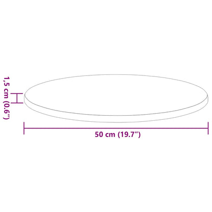 Deska Stolu Ø 50 X 1,5 Cm Kulatý Kompozitní Dřevo Dub Artisan