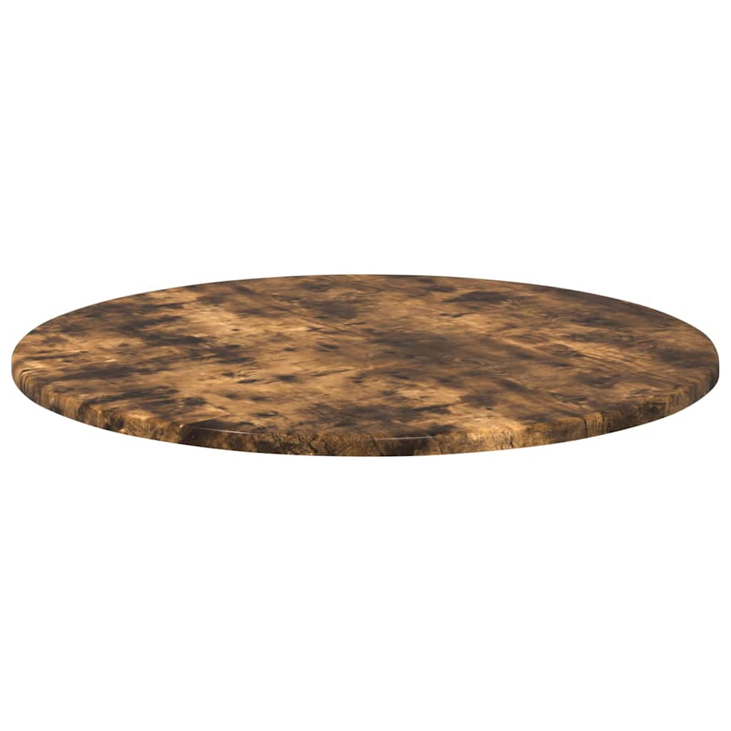 Deska Stolu Ø 60 X 1,5 Cm Kulatý Kompozitní Dřevo Kouřový Dub