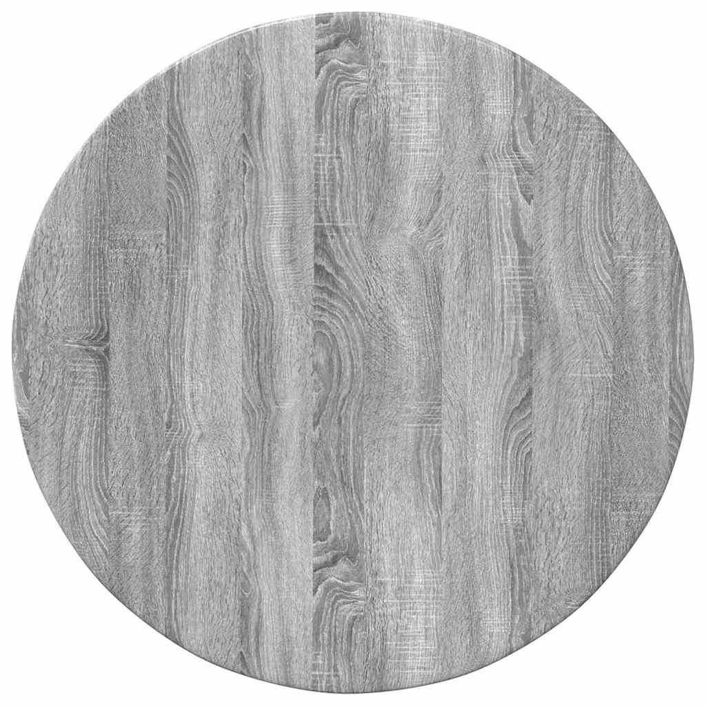 Deska Stolu Ø 60 X 1,5 Cm Kulatý Kompozitní Dřevo Šedý Sonoma