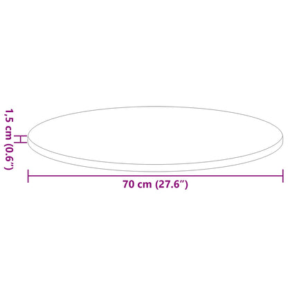 Deska Stolu Ø 70 X 1,5 Cm Kulatý Kompozitní Dřevo Černá