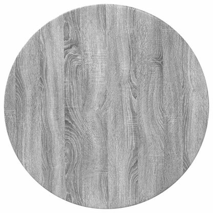 Deska Stolu Ø 70 X 1,5 Cm Kulatý Kompozitní Dřevo Šedý Sonoma