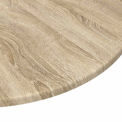 Deska Stolu Ø 80 X 1,5 Cm Kulatý Kompozitní Dřevo Dub Sonoma