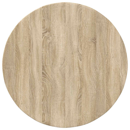 Deska Stolu Ø 80 X 1,5 Cm Kulatý Kompozitní Dřevo Dub Sonoma