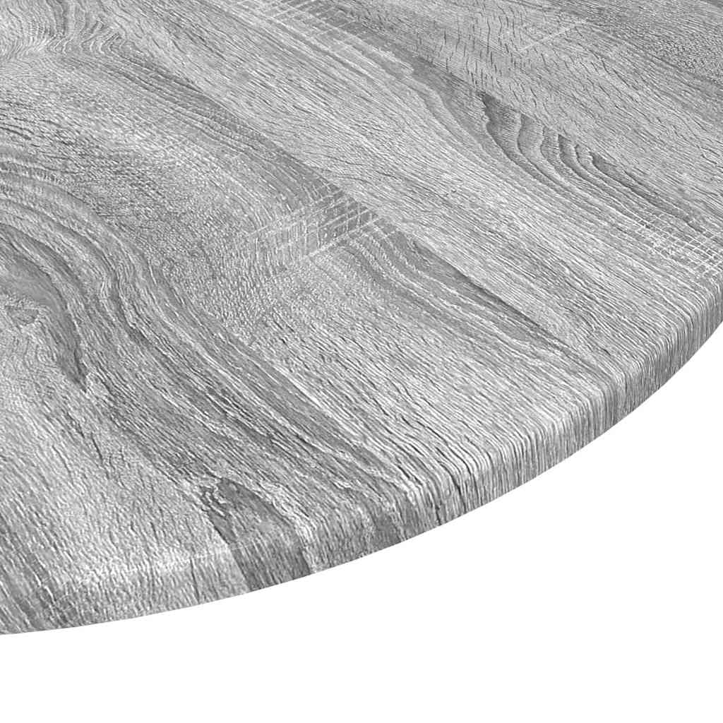 Deska Stolu Ø 80 X 1,5 Cm Kulatý Kompozitní Dřevo Šedý Sonoma