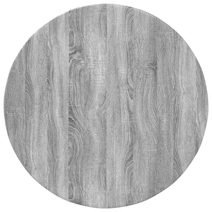 Deska Stolu Ø 80 X 1,5 Cm Kulatý Kompozitní Dřevo Šedý Sonoma