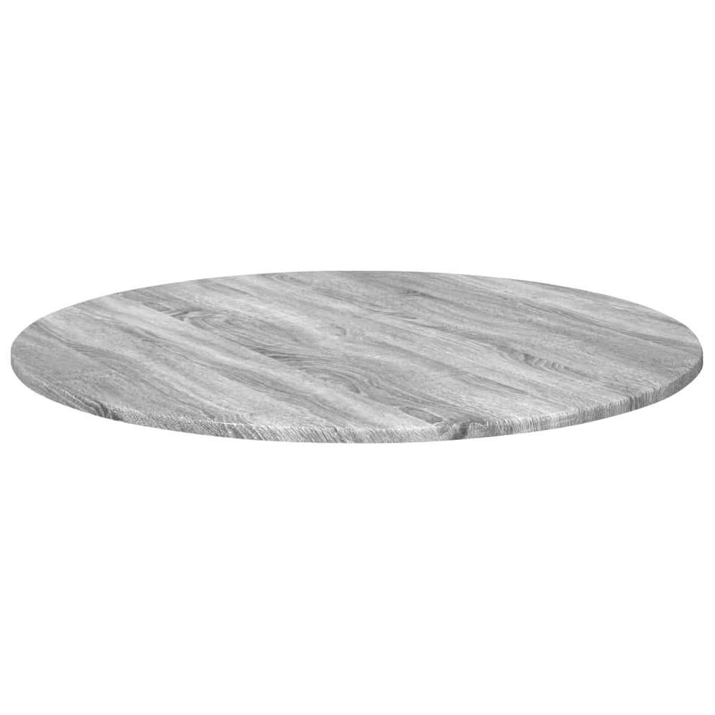 Deska Stolu Ø 80 X 1,5 Cm Kulatý Kompozitní Dřevo Šedý Sonoma