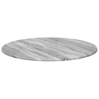 Deska Stolu Ø 80 X 1,5 Cm Kulatý Kompozitní Dřevo Šedý Sonoma