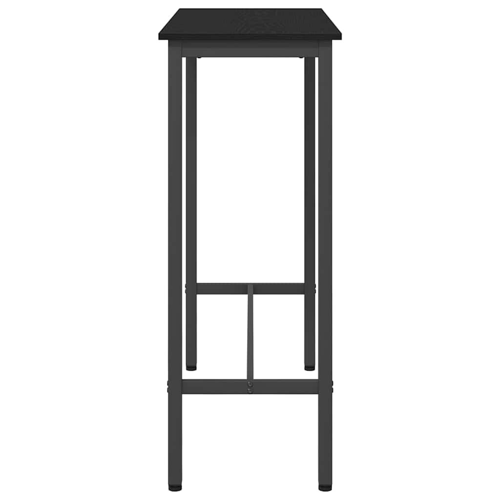 Stůl Černý Dub 100 X 40 X 100,5 Cm Inženýrské Dřevo A Ocel