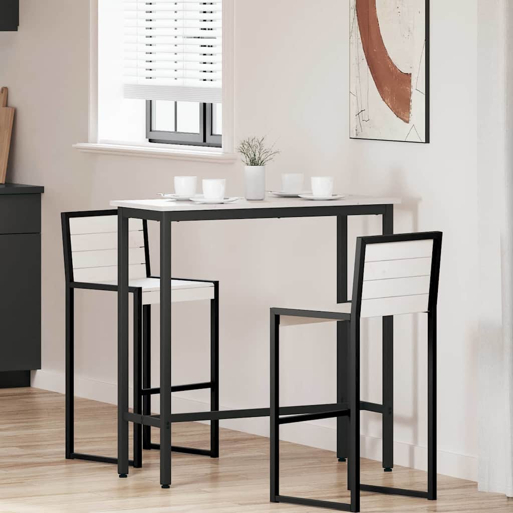 Stůl Bílá 100 X 40 X 101 Cm Inženýrské Dřevo A Ocel