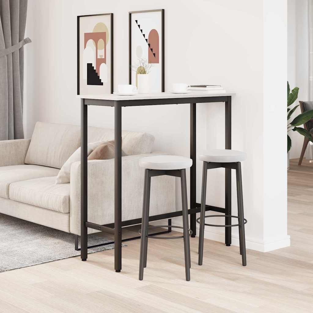 Stůl Bílá 100 X 40 X 101 Cm Inženýrské Dřevo A Ocel