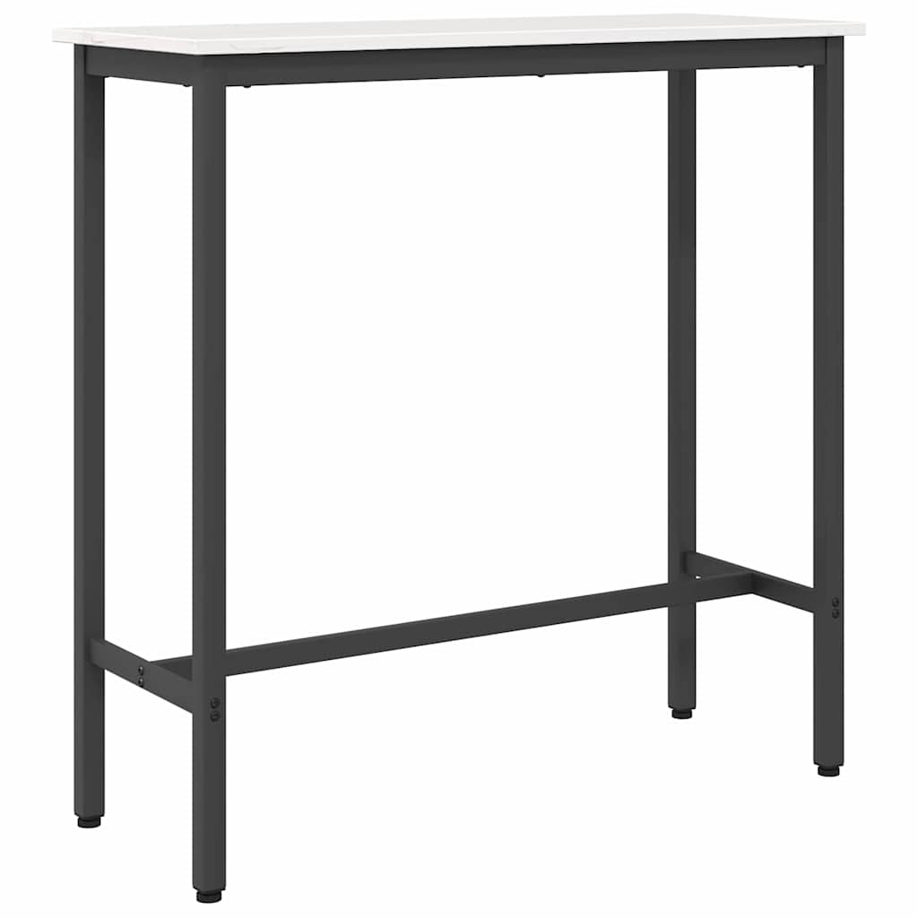 Stůl Bílá 100 X 40 X 101 Cm Inženýrské Dřevo A Ocel