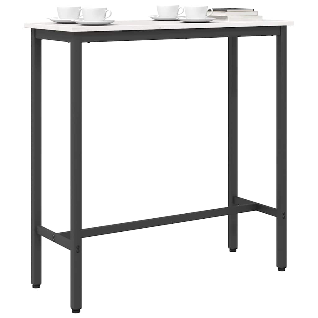 Stůl Bílá 100 X 40 X 101 Cm Inženýrské Dřevo A Ocel