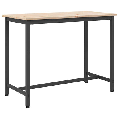 Stůl Přírodní 100 X 50 X 77 Cm Inženýrské Dřevo A Ocel