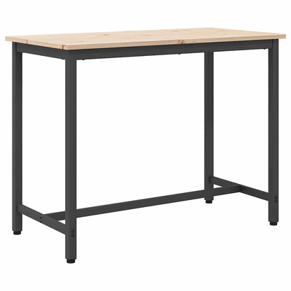 Stůl Přírodní 100 X 50 X 77 Cm Inženýrské Dřevo A Ocel