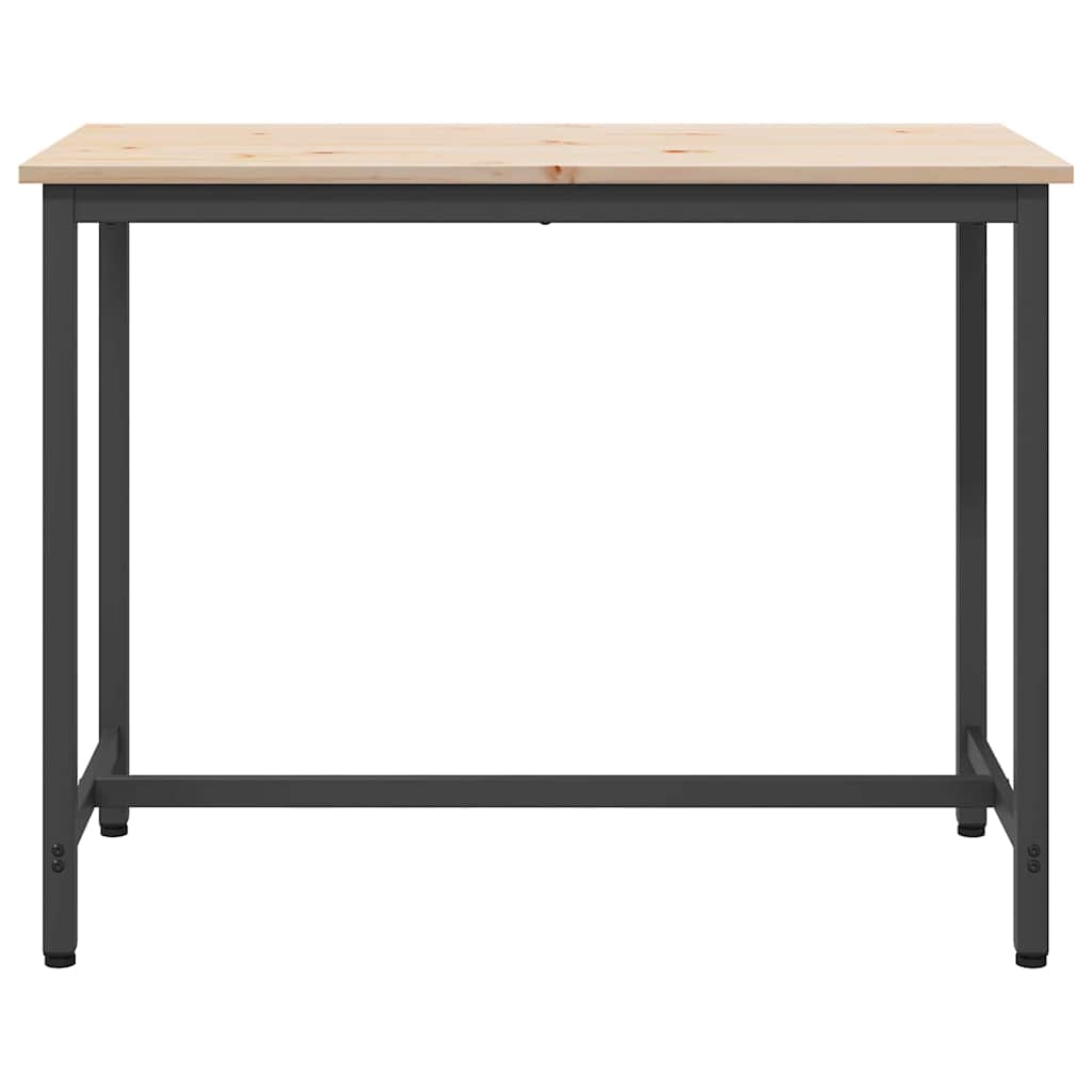Stůl Přírodní 100 X 50 X 77 Cm Inženýrské Dřevo A Ocel
