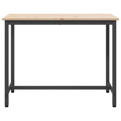 Stůl Přírodní 100 X 50 X 77 Cm Inženýrské Dřevo A Ocel