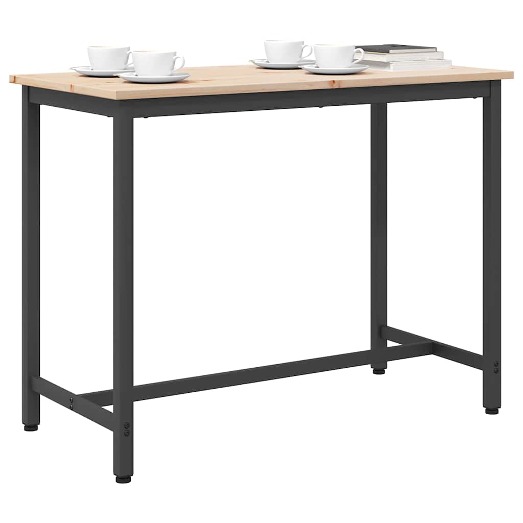 Stůl Přírodní 100 X 50 X 77 Cm Inženýrské Dřevo A Ocel
