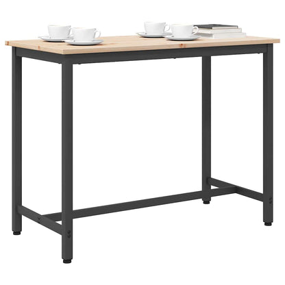 Stůl Přírodní 100 X 50 X 77 Cm Inženýrské Dřevo A Ocel