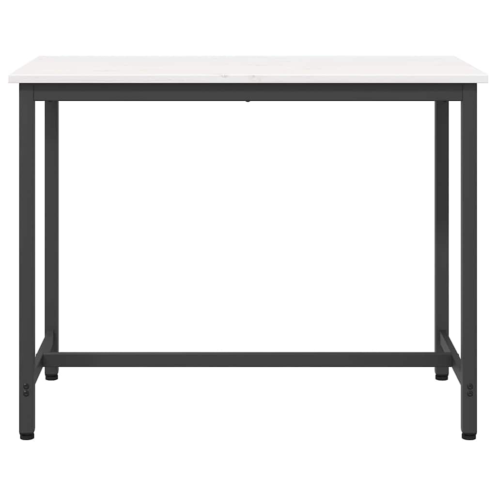 Stůl Bílá 100 X 50 X 77 Cm Inženýrské Dřevo A Ocel