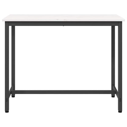Stůl Bílá 100 X 50 X 77 Cm Inženýrské Dřevo A Ocel