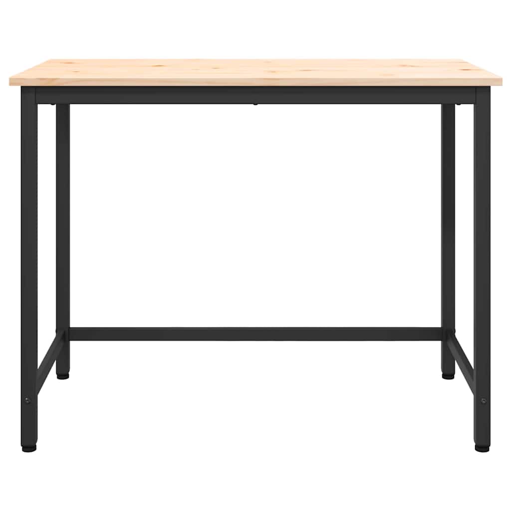 Stůl Přírodní 100 X 50 X 77 Cm Inženýrské Dřevo A Ocel