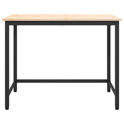 Stůl Přírodní 100 X 50 X 77 Cm Inženýrské Dřevo A Ocel