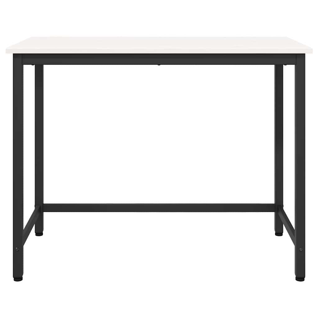 Stůl Bílá 100 X 50 X 77 Cm Inženýrské Dřevo A Ocel