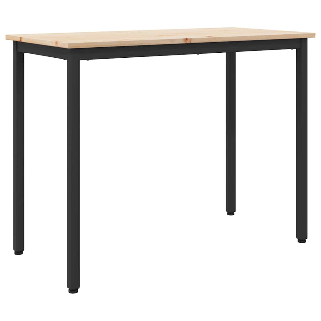 Stůl Přírodní 100 X 50 X 77 Cm Inženýrské Dřevo A Ocel