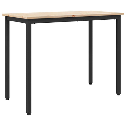 Stůl Přírodní 100 X 50 X 77 Cm Inženýrské Dřevo A Ocel