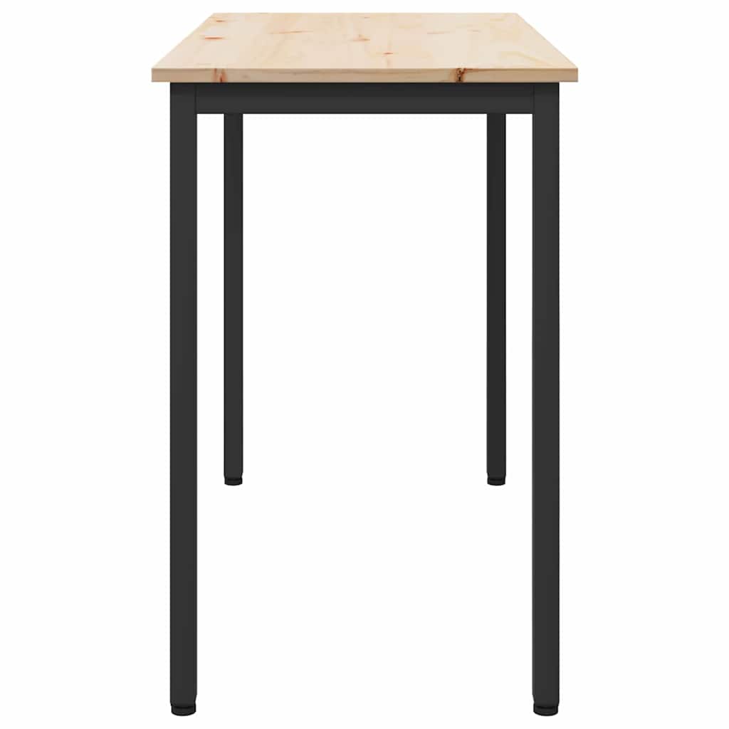 Stůl Přírodní 100 X 50 X 77 Cm Inženýrské Dřevo A Ocel