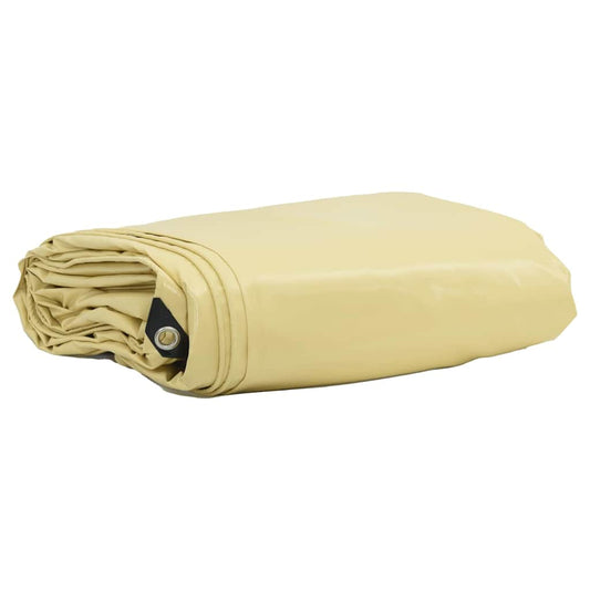 Plachta 650G / M² Béžová 3 X 6 M Plátno S Pvc Povrchovou Úpravou