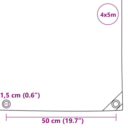 Plachta 650G / M² Olivově Zelená 4 X 5 M