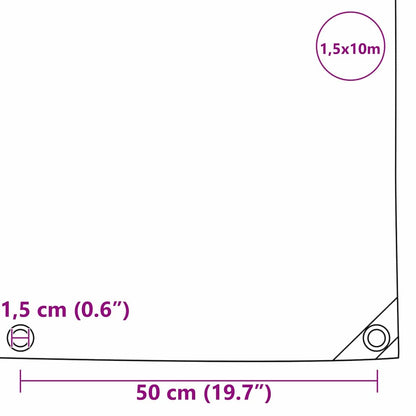 Plachta 650G / M² Olivově Zelená 1,5 X 10 M