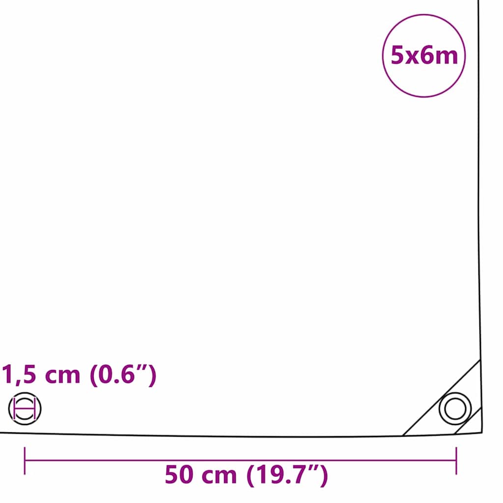 Plachta 650G / M² Oranžová 5 X 6 M