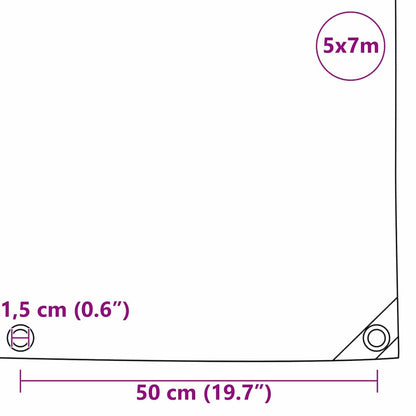 Plachta 650G / M² Oranžová 5 X 7 M