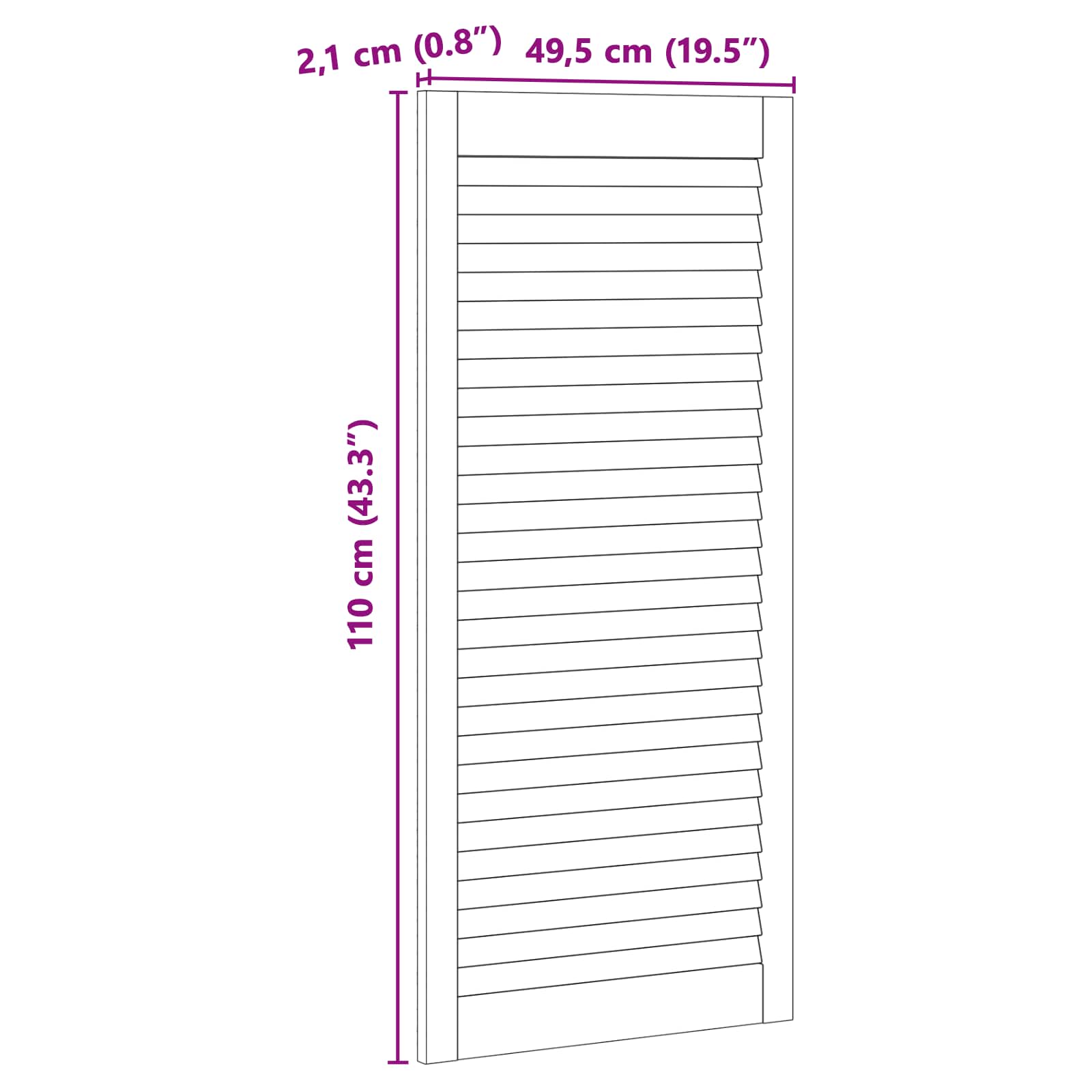 Skříňové Dveře Se Dveřmi 4 Ks Přírodní 49,5 X 2,1 X 110 Cm