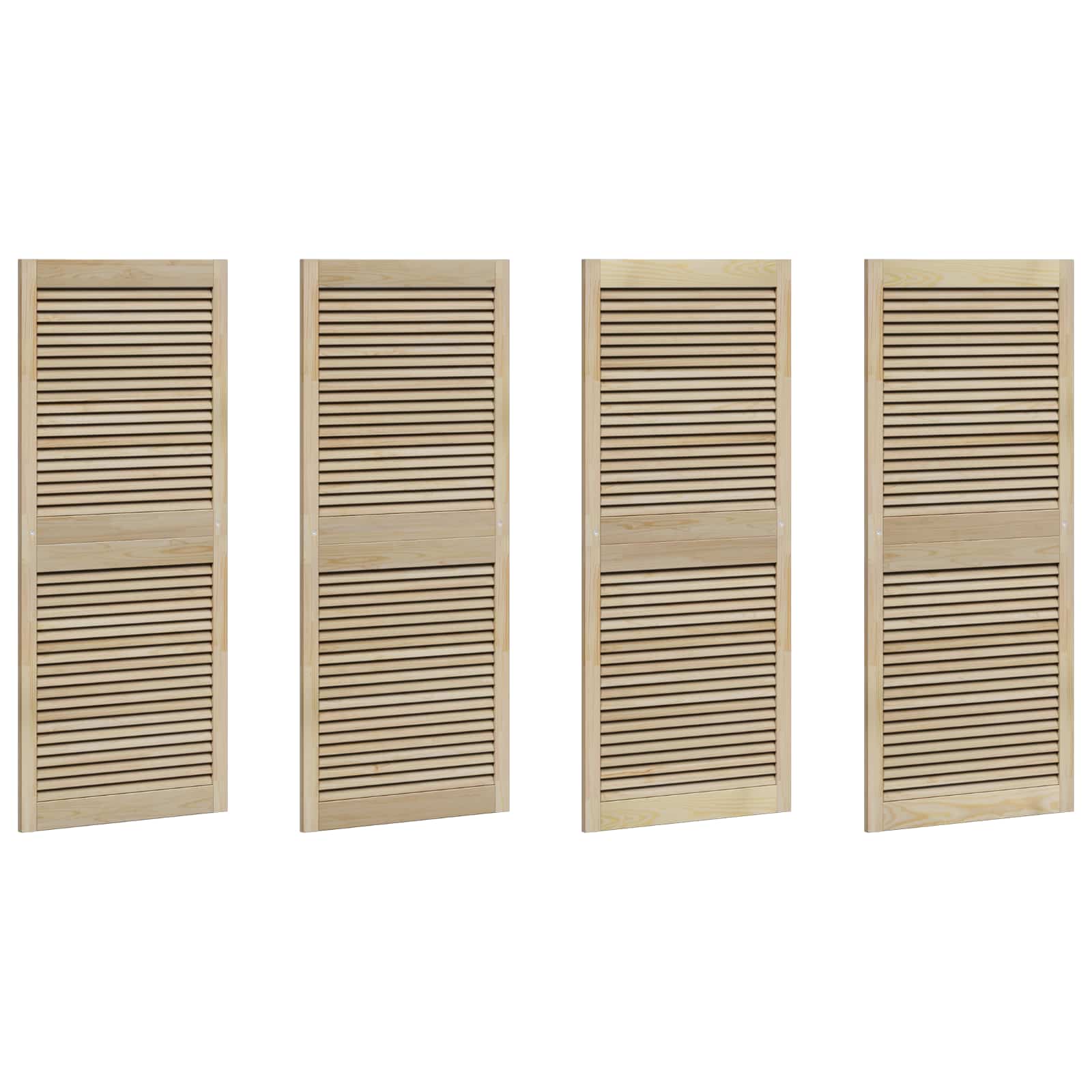 Skříňové Dveře Se Dveřmi 4 Ks Přírodní 140,5 X 2,1 X 59,5 Cm