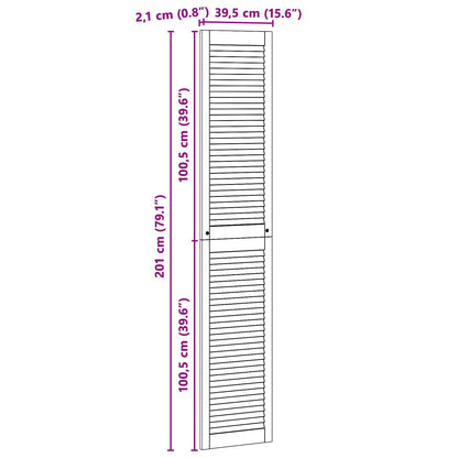 Skříňové Dveře Se Dveřmi 4 Ks Přírodní 201 X 2,1 X 39,5 Cm