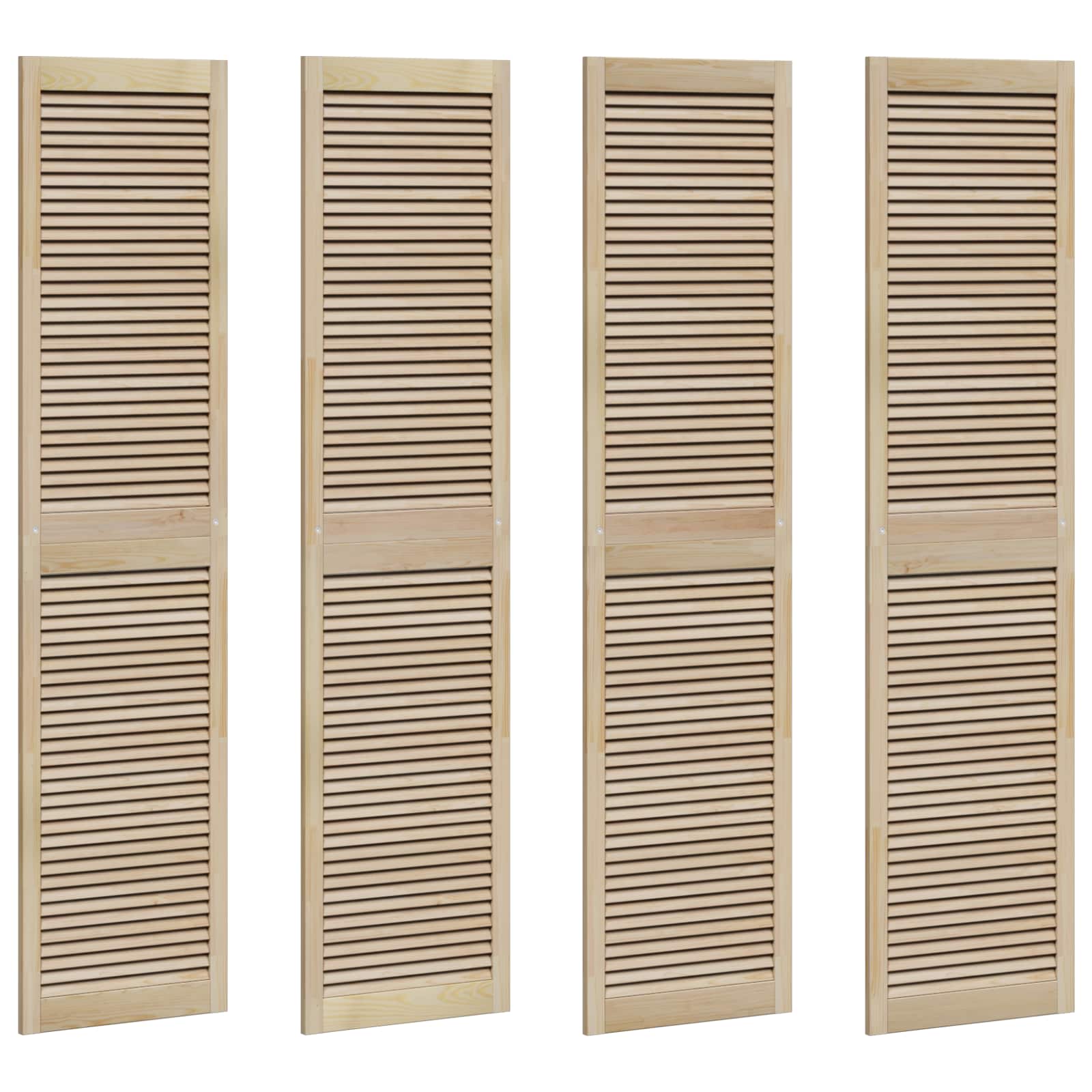 Skříňové Dveře Se Dveřmi 4 Ks Přírodní 201 X 2,1 X 49,5 Cm