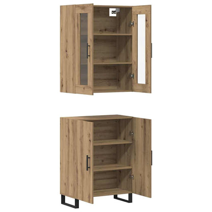 Vysoký Bufet 2 Ks Dub Artisan 69,5 X 34 X 180 Cm