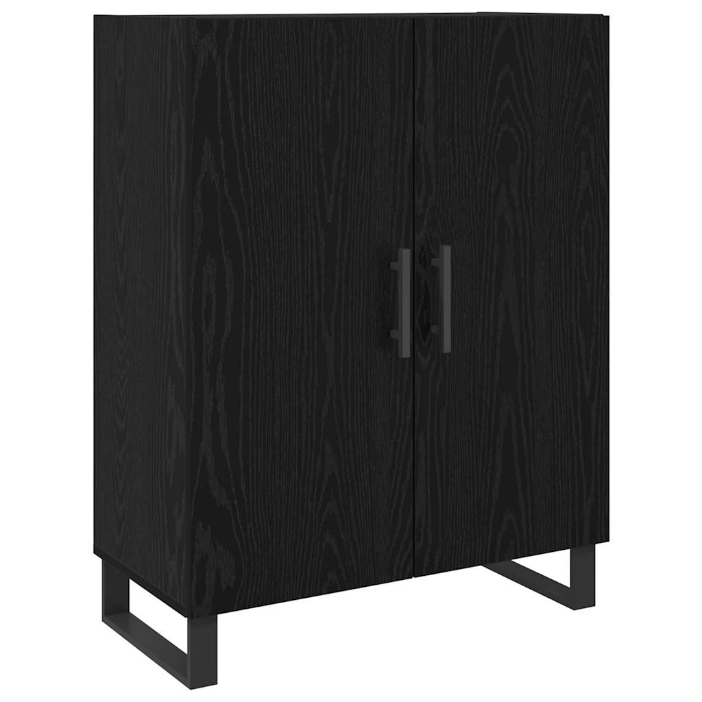 Vysoký Bufet 2 Ks Černý Dub 69,5 X 34 X 180 Cm Kompozitní Dřevo