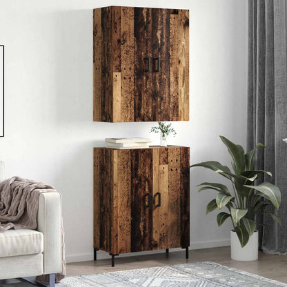 Vysoký Bufet Staré Dřevo 69,5 X 34 X 180 Cm Kompozitní Dřevo