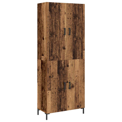Vysoký Bufet Staré Dřevo 69,5 X 34 X 180 Cm Kompozitní Dřevo