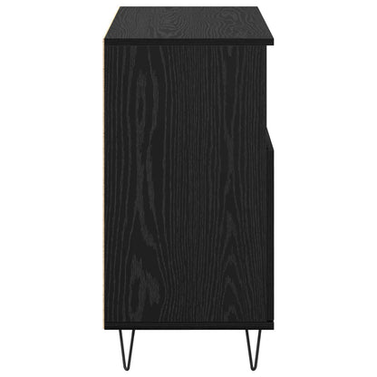 Servírovací Skříň 2 Ks Černý Dub 60 X 35 X 70 Cm
