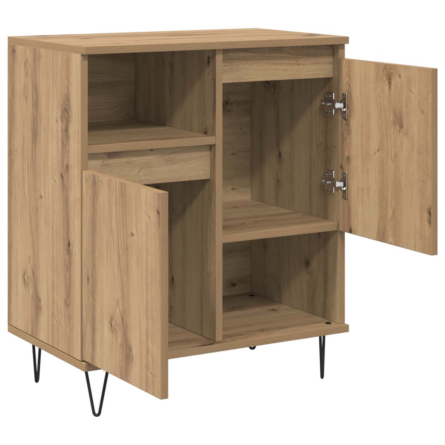 Servírovací Skříň 3 Ks Artisanový Dub 60 X 35 X 70 Cm