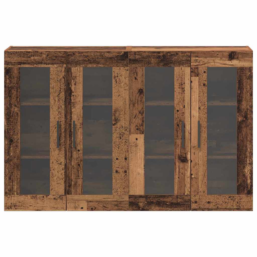 Nástěnné Skříně 2 Ks Staré Dřevo 69,5 X 34 X 90 Cm